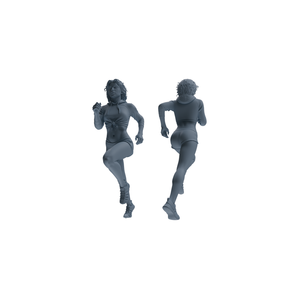 Detail view of MRY-SFW LYTR818 Running Athlete Figure Modern Model 4 pcs Miniature Car Diorama Figures Scene Props Accessories Resin Model
