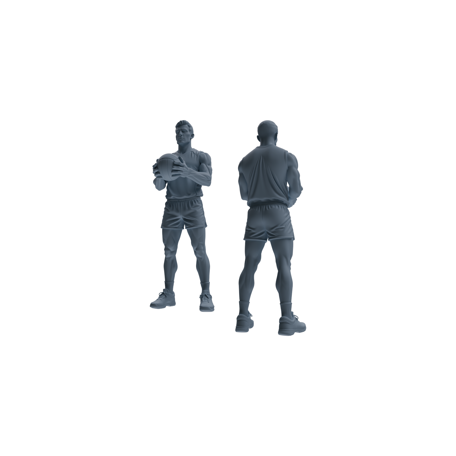 Detail view of MRY-SFW LYTR824 Male Volleyball Player Figure Modern Model 6 pcs Miniature Car Diorama Figures Scene Props Accessories Resin Model