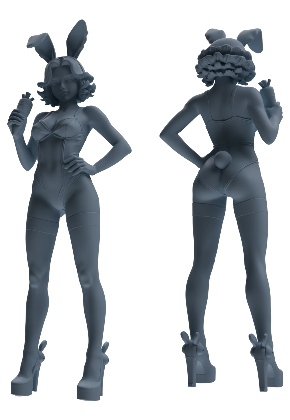 Detail view of MRY-SFW LYTR887 Bunny Girl Figure Modern Model 4 pcs Model