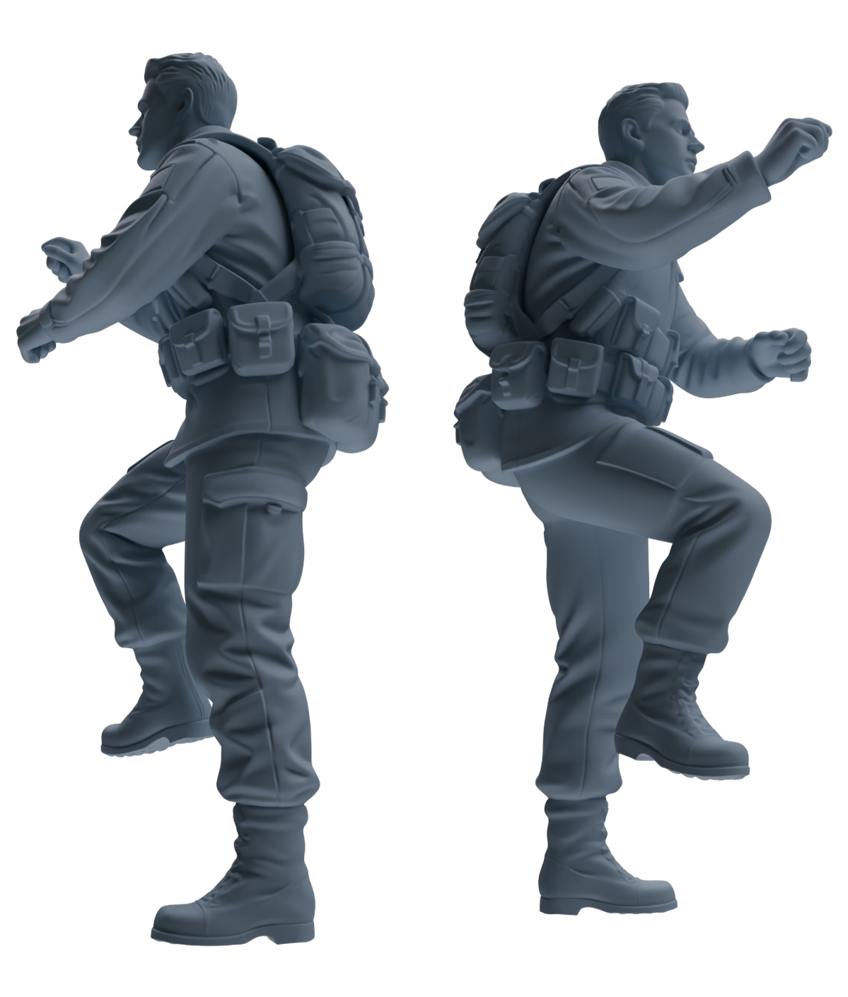 MRY-SFW SSTR182 Miniatures Soldier Model Kit Multi-Purpose Soldier Pose Modern Model 6 pcs