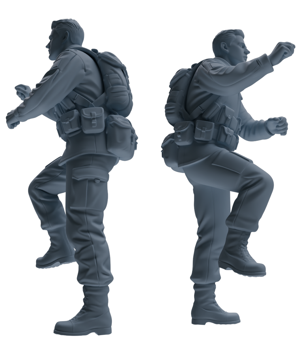 MRY-SFW SSTR182 Miniatures Soldier Model Kit Multi-Purpose Soldier Pose Modern Model 6 pcs