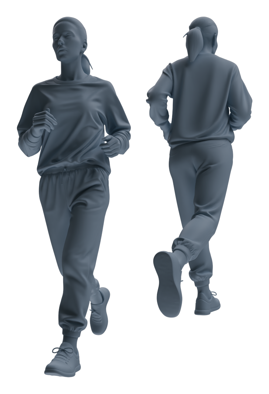 Detail view of MRY-SFW LYTR825 Casual Running Figure Modern Model 6 pcs Miniature Car Diorama Figures Scene Props Accessories Resin Model