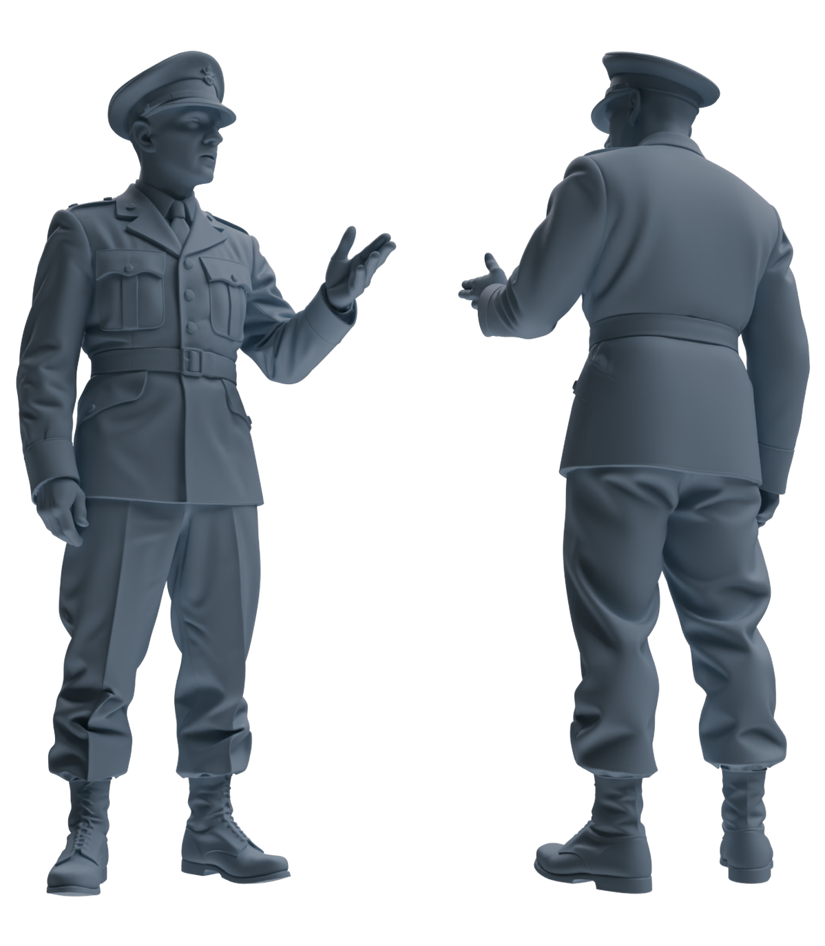 MRY-SFW SSTR184 Miniatures Soldier Model Kit Command Soldier Pose Modern Model 3 pcs