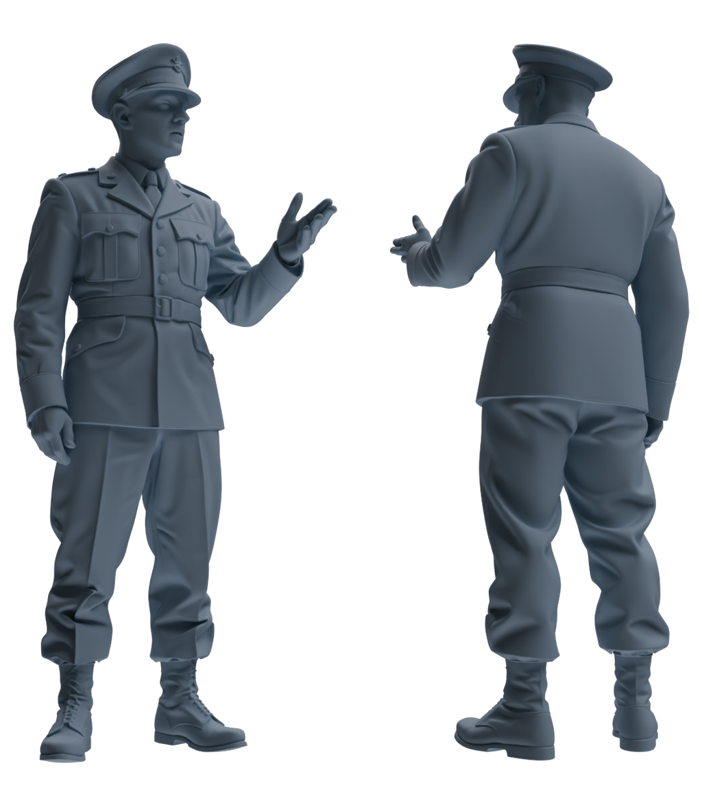 MRY-SFW SSTR184 Miniatures Soldier Model Kit Command Soldier Pose Modern Model 3 pcs