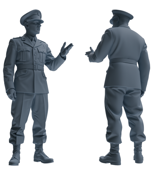 MRY-SFW SSTR184 Miniatures Soldier Model Kit Command Soldier Pose Modern Model 3 pcs