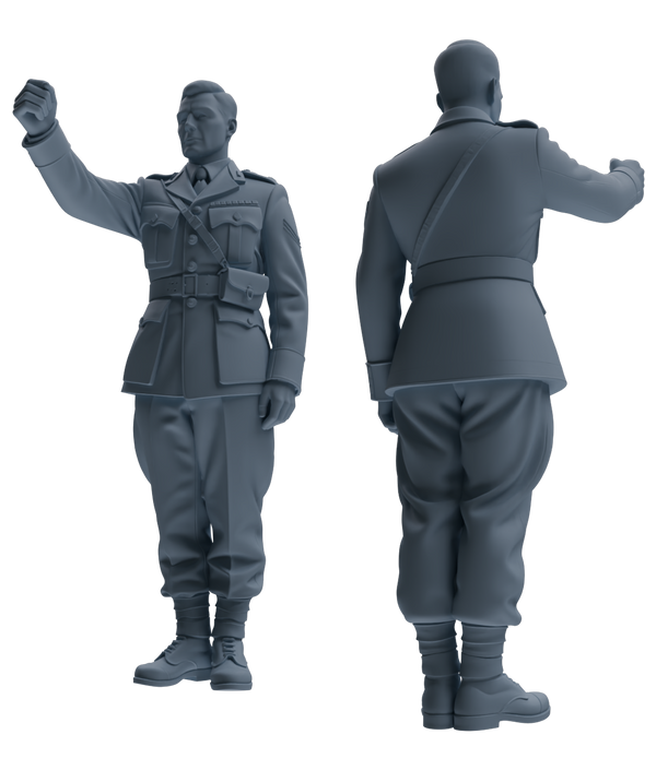 MRY-SFW SSTR195 Miniatures Soldier Model Kit Celebrating Soldier Pose Modern Model 4 pcs