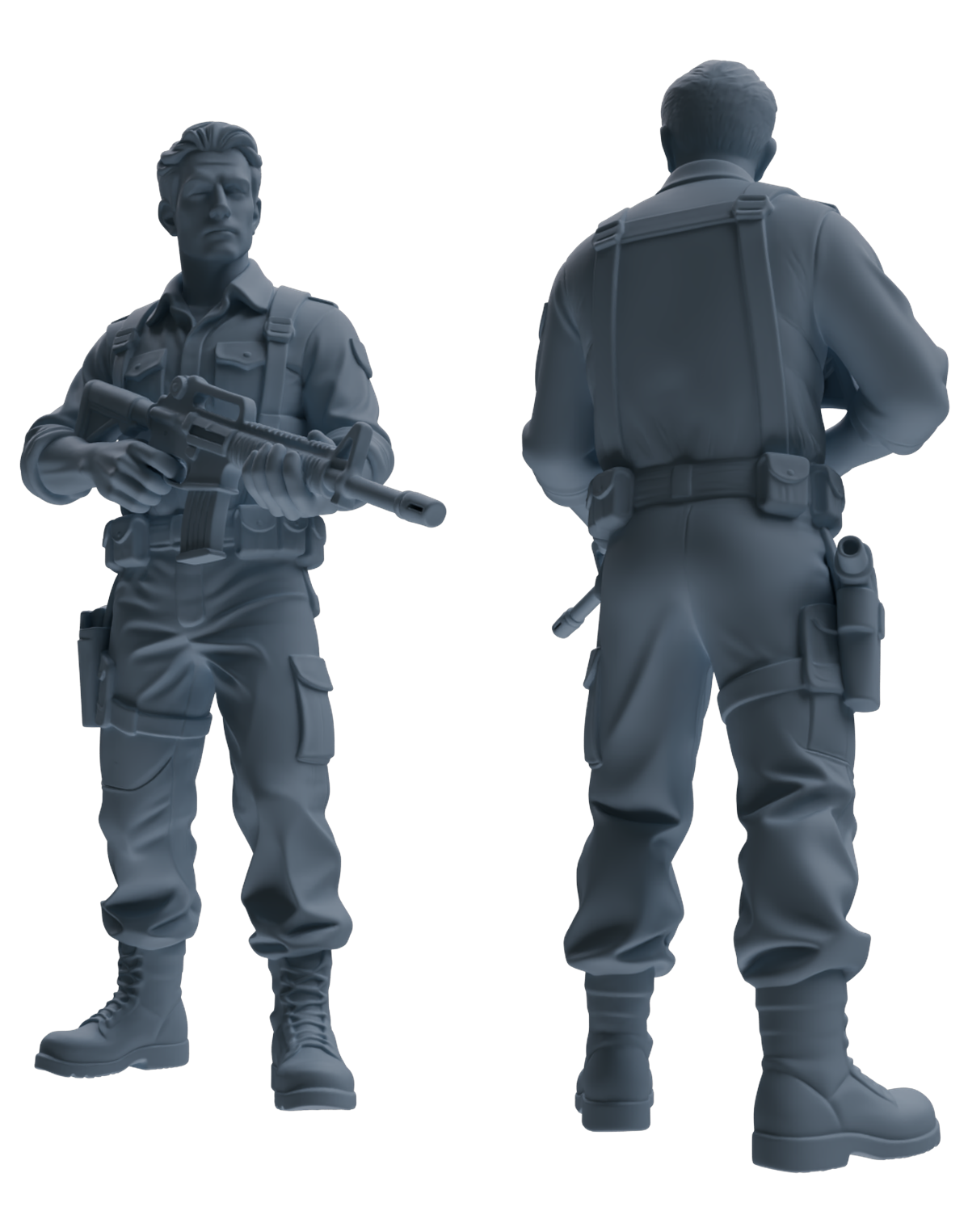 MRY-SFW SSTR201 Miniatures Soldier Model Kit Multi-Pose Combat Engineer Soldier Modern Model 6 pcs
