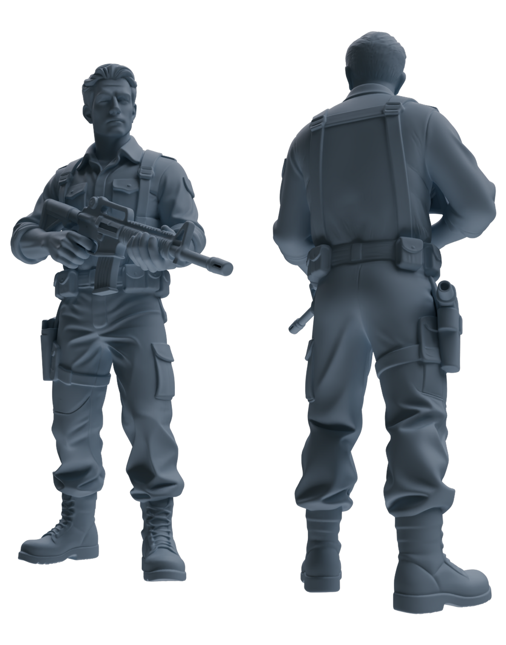 MRY-SFW SSTR201 Miniatures Soldier Model Kit Multi-Pose Combat Engineer Soldier Modern Model 6 pcs