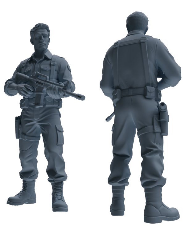 MRY-SFW SSTR201 Miniatures Soldier Model Kit Multi-Pose Combat Engineer Soldier Modern Model 6 pcs