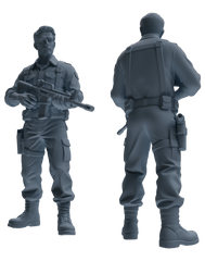 MRY-SFW SSTR201 Miniatures Soldier Model Kit Multi-Pose Combat Engineer Soldier Modern Model 6 pcs