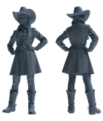 Detail view of MRY-SFW LYTR892 Multi-style Cowgirl Modern Model 4 pcs Model