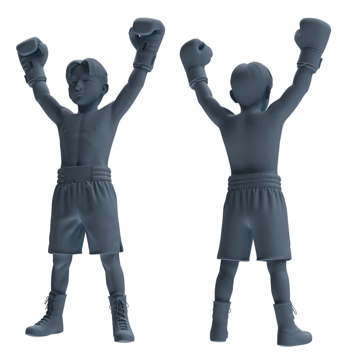 Detail view of MRY-SFW LYTR831 Child Boxer Figure Modern Model 6 pcs Miniature Car Diorama Figures Scene Props Accessories Resin Model