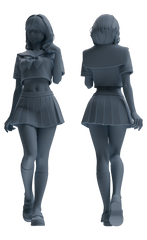 Detail view of MRY-SFW LYTR884 Multi-pose Sailor Uniform Girl Figure Modern Model 3 pcs Model