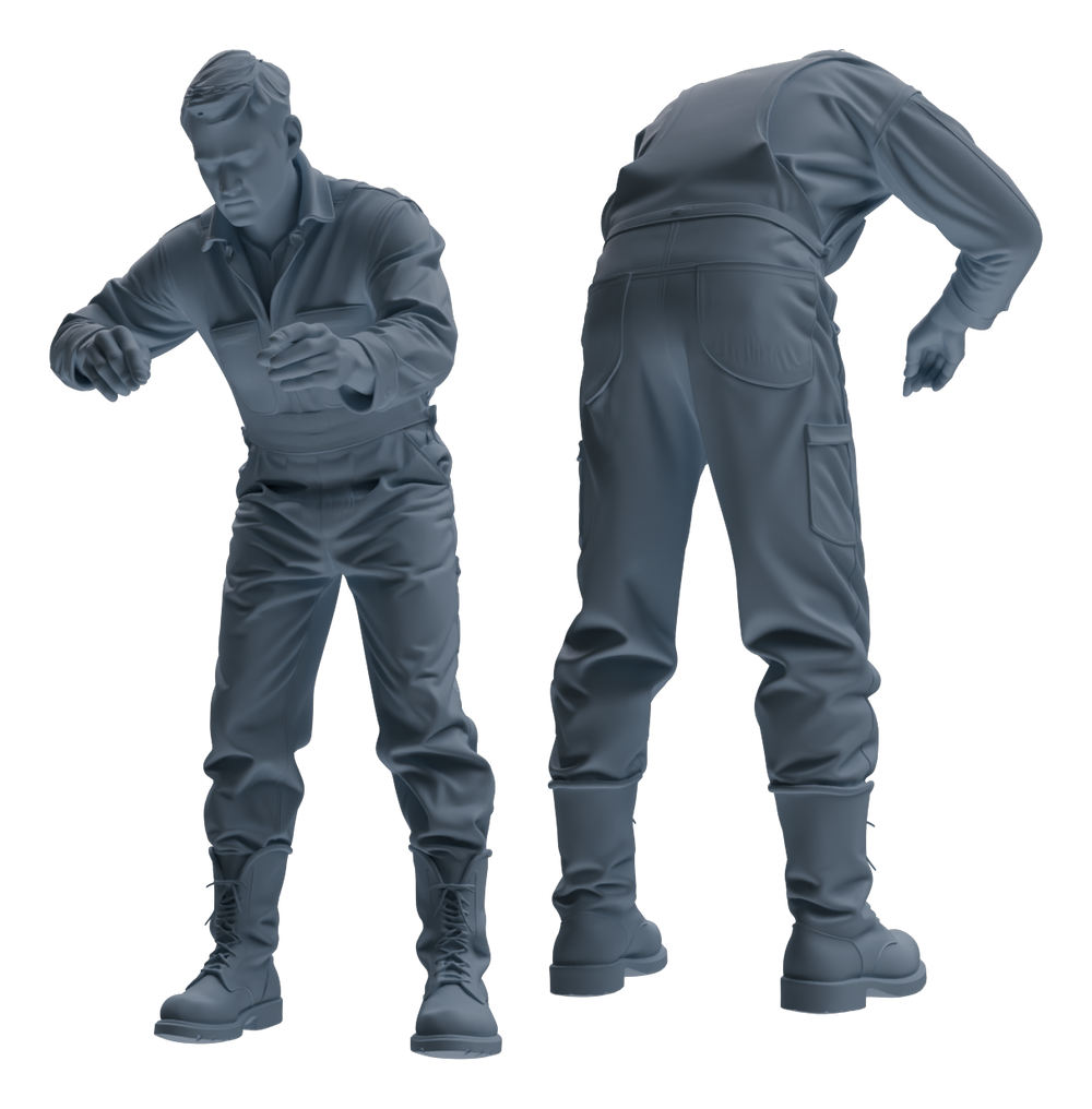 Detail view of MRY-SFW LYTR898 Workwear Cowboy Man Modern Model 3 pcs Model