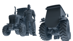 Detail view of MRY-SFW LYTR909 Farm Machinery Operator with Harvester Modern Model 4 pcs Model