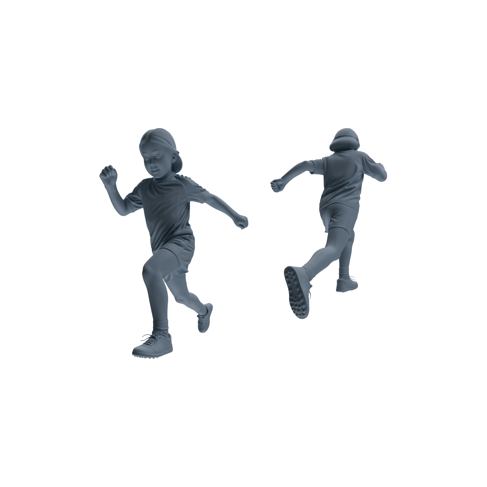 Detail view of MRY-SFW LYTR805 Female Soccer Player Figure Modern Model 6 pcs Miniature Car Diorama Figures Scene Props Accessories Resin Model