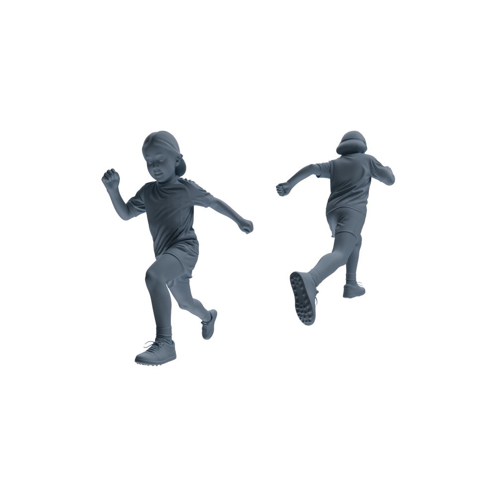 Detail view of MRY-SFW LYTR805 Female Soccer Player Figure Modern Model 6 pcs Miniature Car Diorama Figures Scene Props Accessories Resin Model