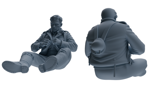 MRY-SFW SSTR203 Miniatures Soldier Model Kit WWI Soldier Pose Modern Model 3 pcs