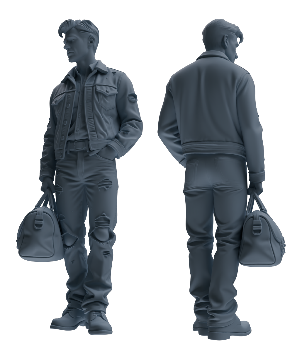 Detail view of MRY-SFW LYTR903 Cowboy Style Man Multi-look Modern Model 4 pcs Model