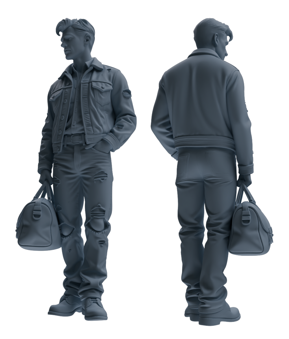 Detail view of MRY-SFW LYTR903 Cowboy Style Man Multi-look Modern Model 4 pcs Model