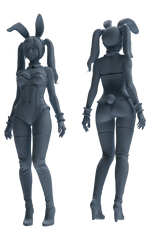 Detail view of MRY-SFW LYTR889 Multi-style Bunny Girl Modern Model 4 pcs Model