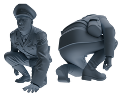 Detail view of MRY-SFW LYGR582 WWII French Army Six-Person Ambush Group Model
