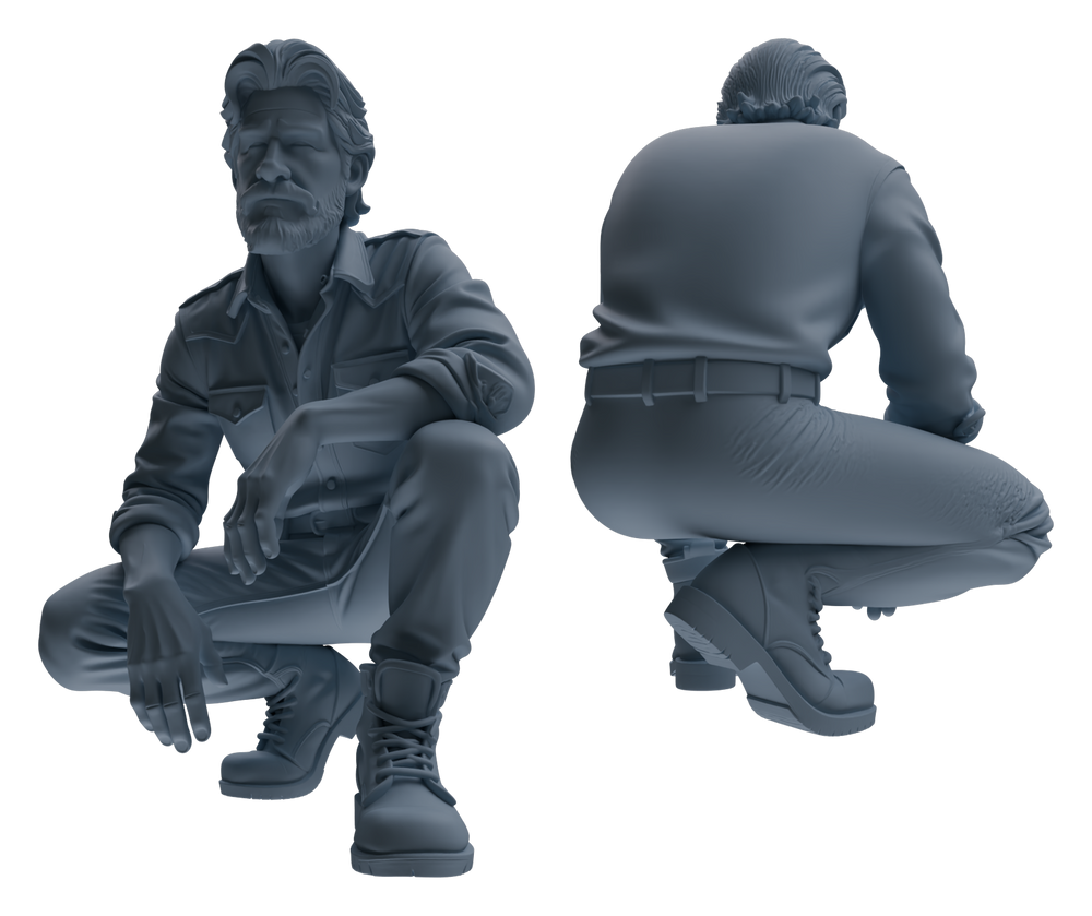 Detail view of MRY-SFW LYTR906 Farm Worker Man Modern Model 4 pcs Model