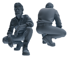 Detail view of MRY-SFW LYTR906 Farm Worker Man Modern Model 4 pcs Model