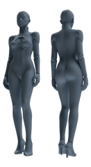 Detail view of MRY-SFW LYTR867 Cyber Modified Woman Figure Modern Model 4 pcs Model