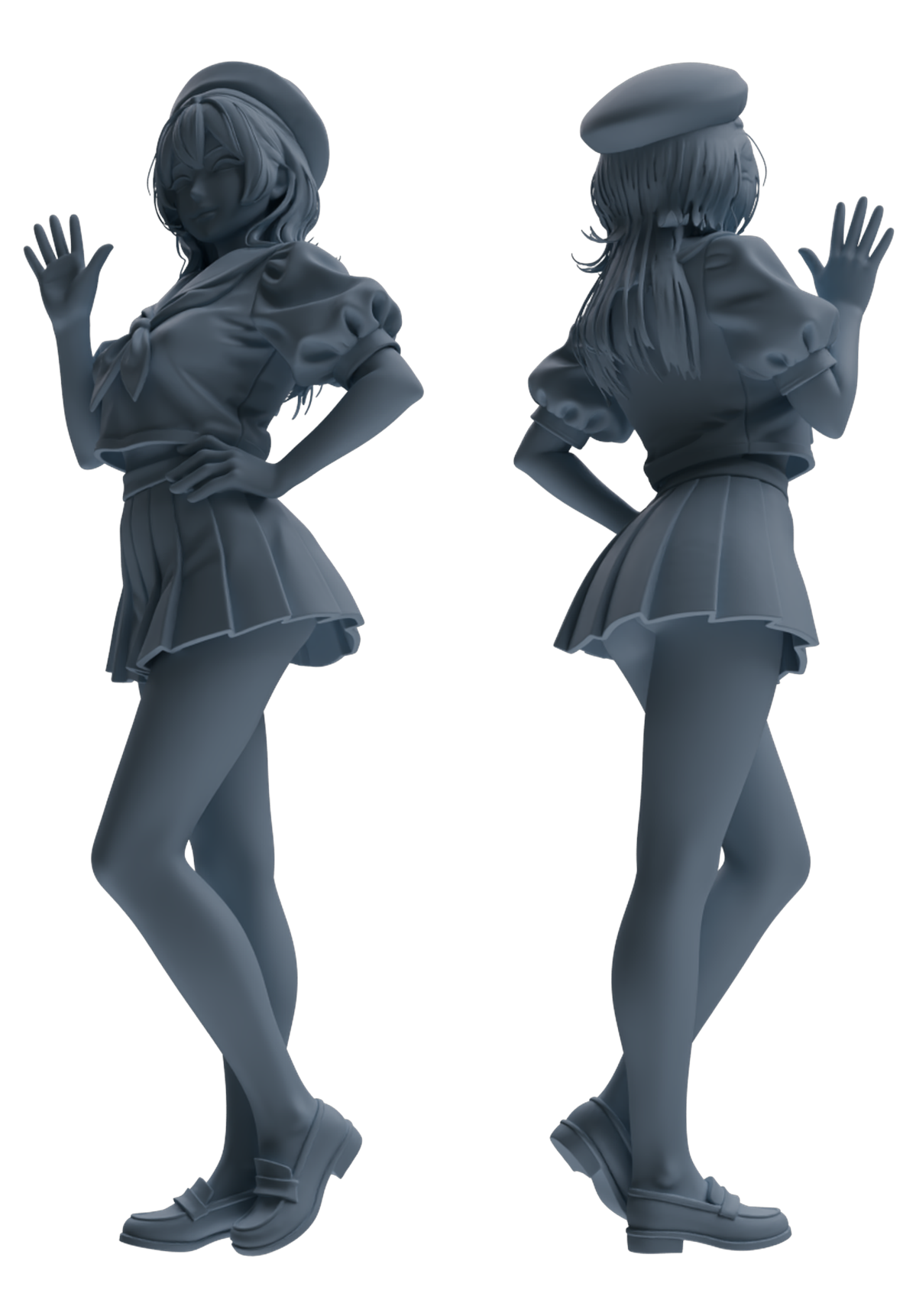 Detail view of MRY-SFW LYTR886 Fresh Japanese Girl Modern Model 3 pcs Model