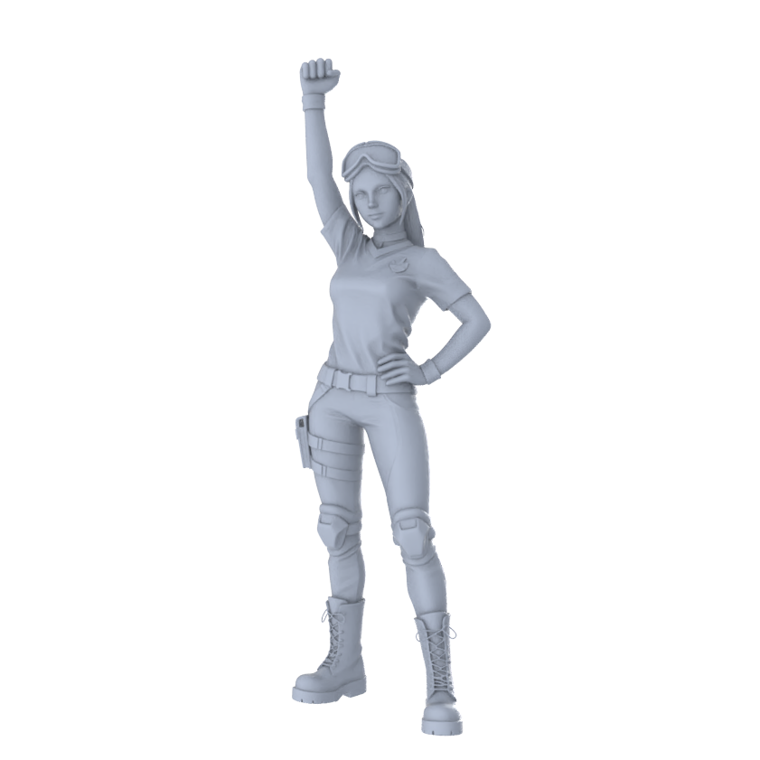 Detail view of MRY-SFW LYTR551 Modern E-sports Trendy Girls Pose Group of 6 Miniature Car Diorama Figures Scene Props Accessories Resin Model