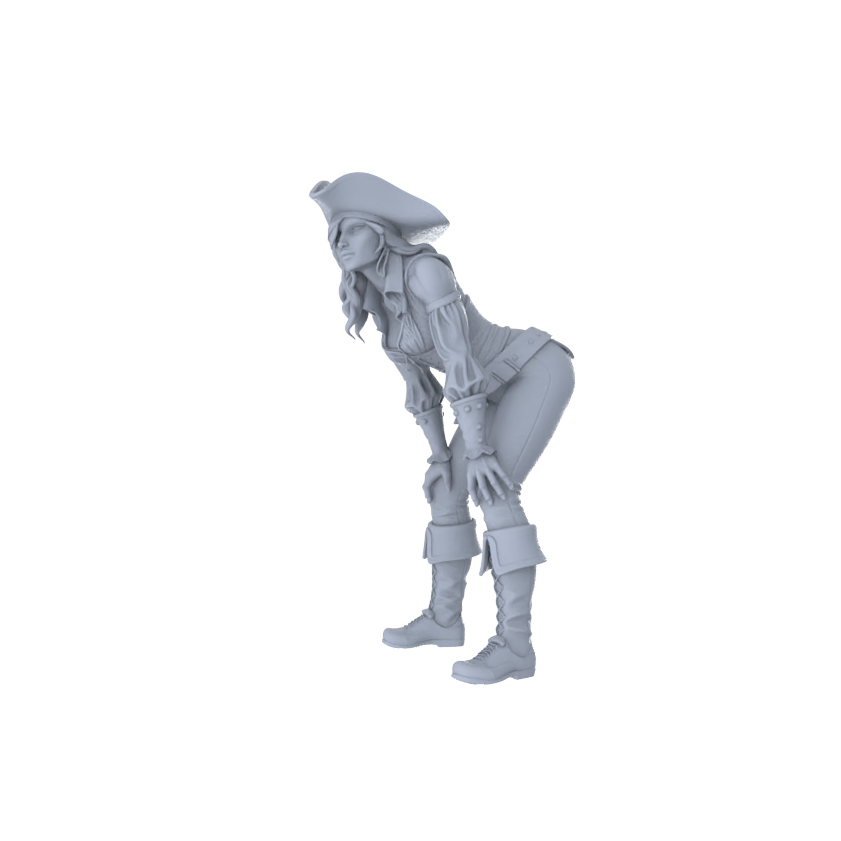 MRY-SFW LYTR569D Vintage Pirate Style Treasure Map Holding Male Single 3D Printed Resin Model Kit by SSMODEL