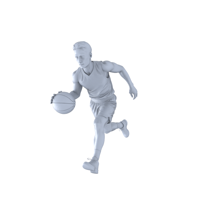 Detail view of MRY-SFW LYTR550 Modern Court Basketball Players Pose Group of 5 Miniature Car Diorama Figures Scene Props Accessories Resin Model