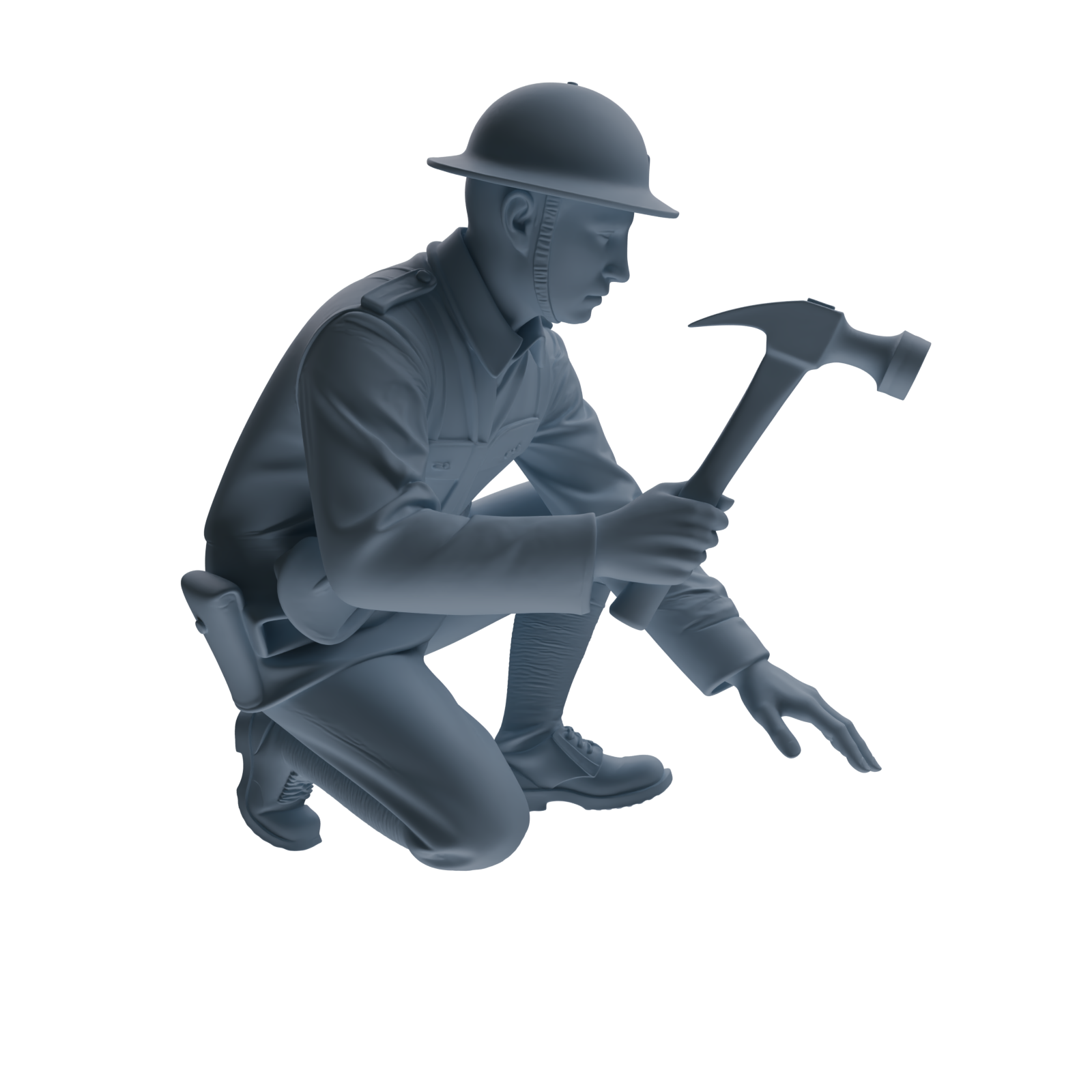 MRY-SFW SSTR177 Miniatures Soldier Model Kit Combat Engineer Soldier Modern Model 6 pcs