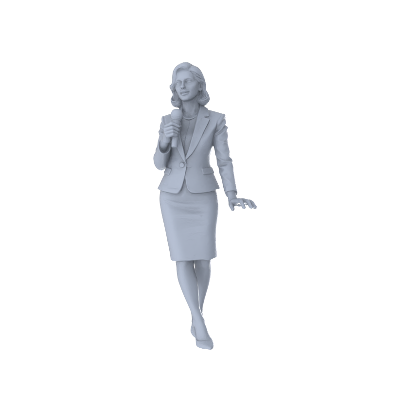 MRY-SFW LYTR567D Modern Formal Style Microphone Holding Female Single 3D Printed Resin Model Kit by SSMODEL