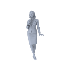 MRY-SFW LYTR567D Modern Formal Style Microphone Holding Female Single 3D Printed Resin Model Kit by SSMODEL