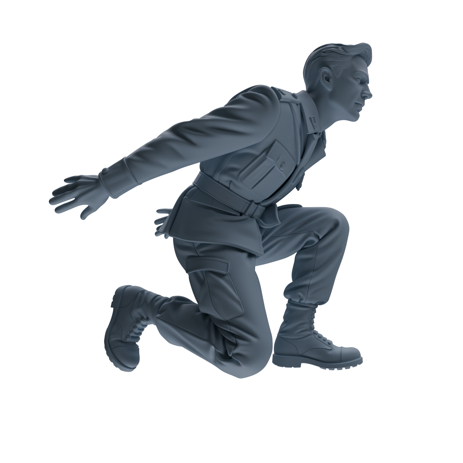 MRY-SFW SSTR185 Miniatures Soldier Model Kit Combat Engineer Soldier Pose Modern Model 4 pcs