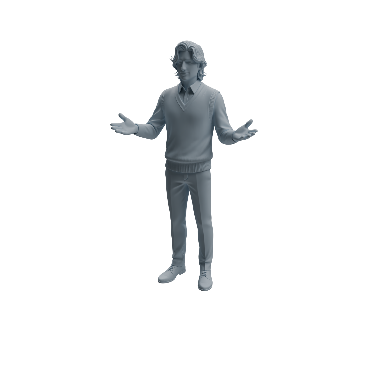 Detail view of MRY-SFW LYTR962 Classroom Explaining Teacher Character Modern Model 4 pcs Model