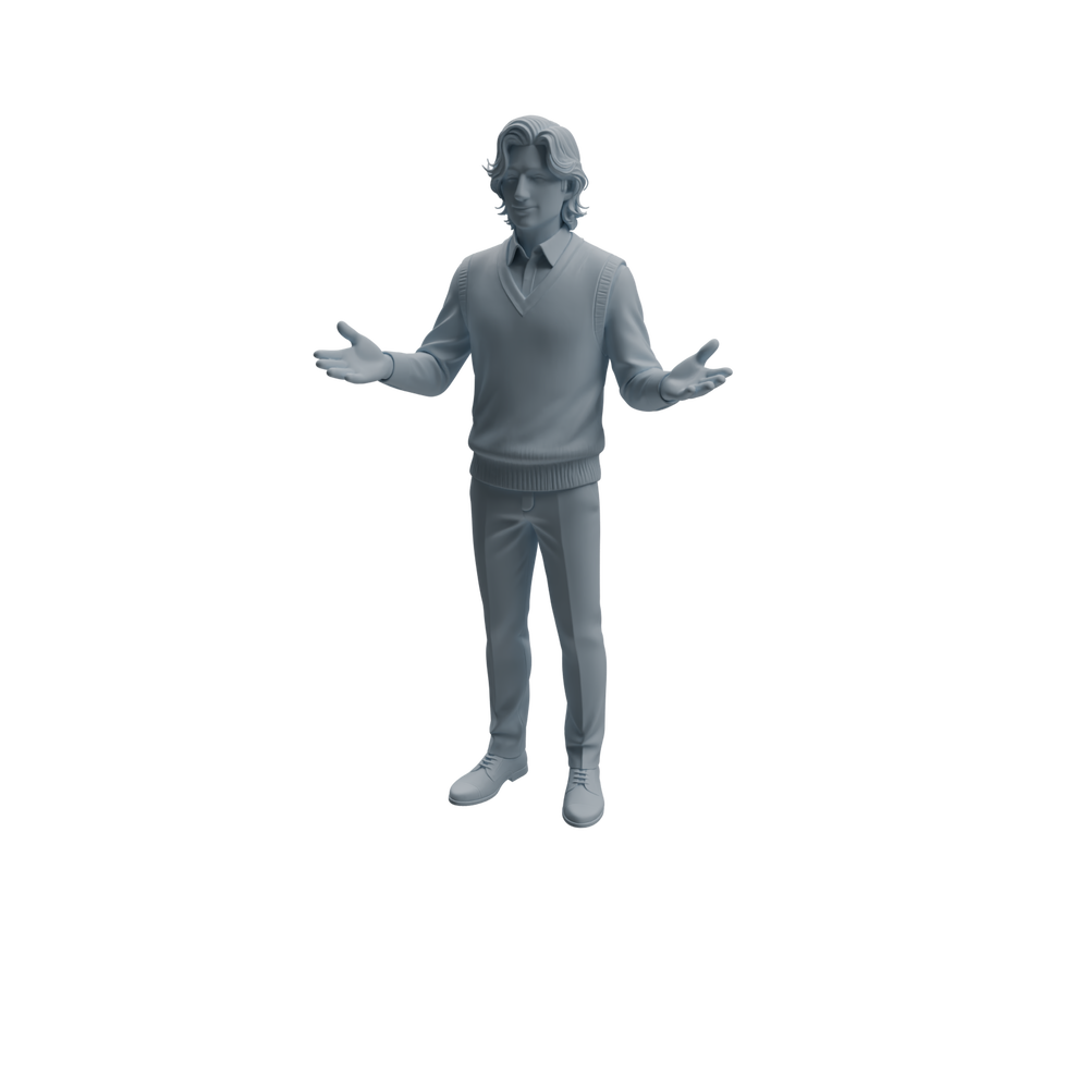 Detail view of MRY-SFW LYTR962 Classroom Explaining Teacher Character Modern Model 4 pcs Model