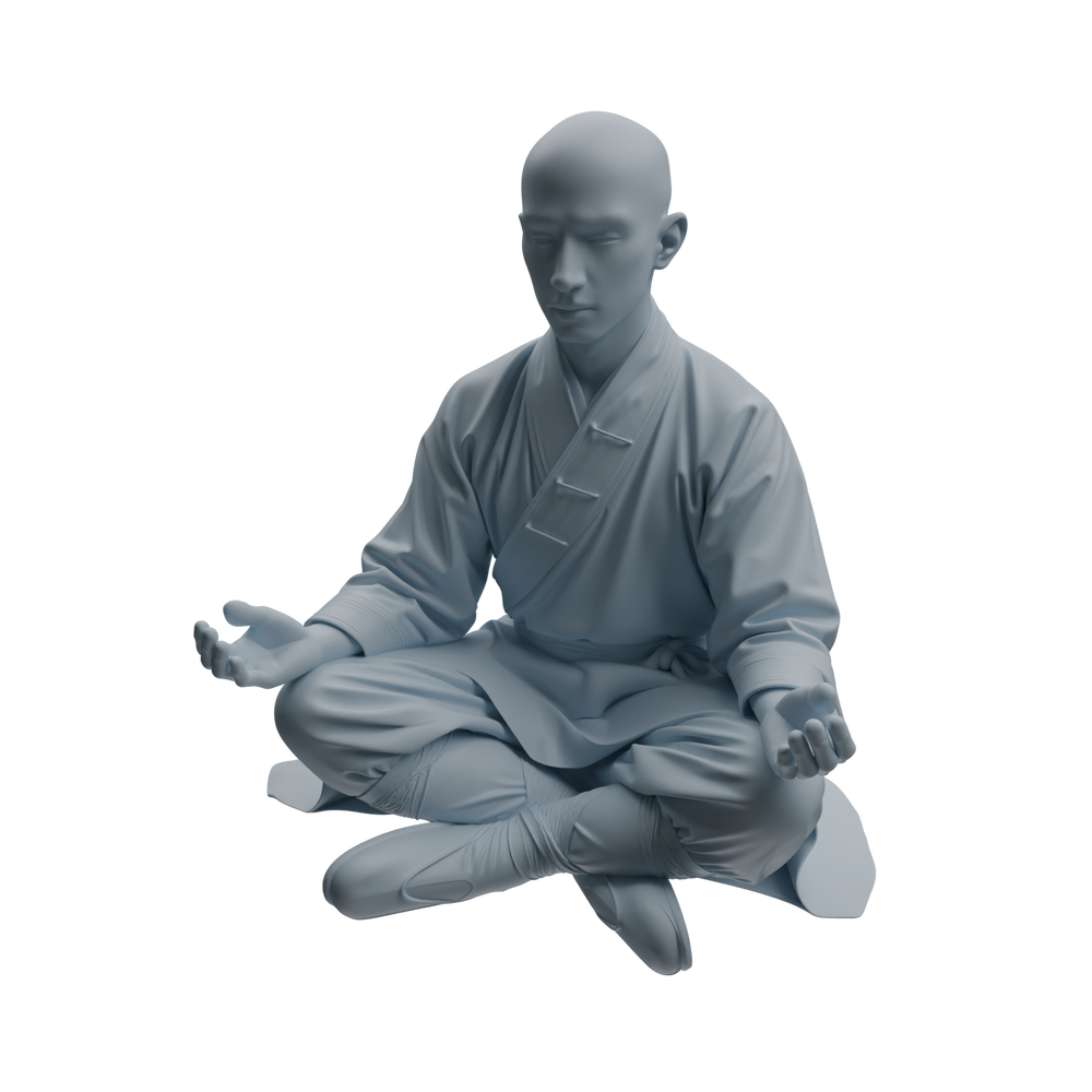 Detail view of MRY-SFW LYTR1077 Multi-pose Martial Monk Character Modern Model 4 pcs Model