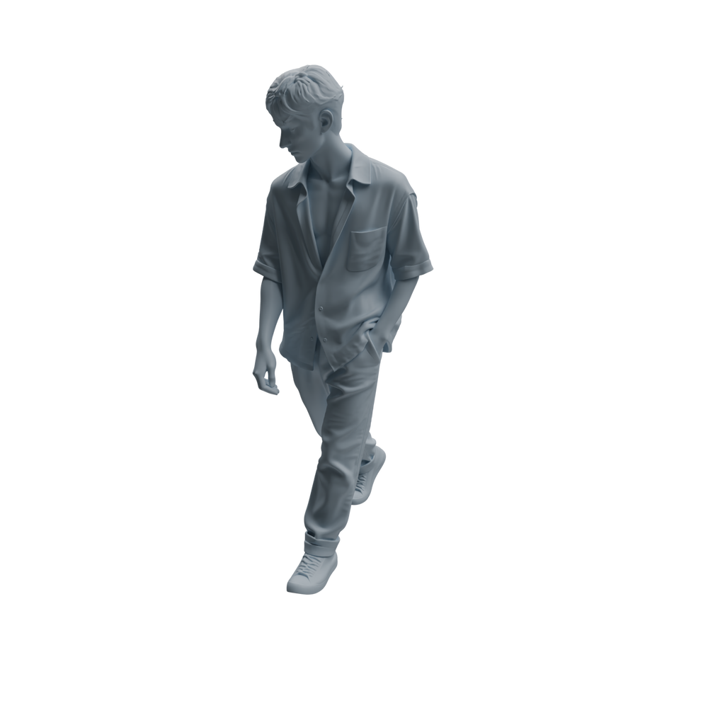 Detail view of MRY-SFW LYTR990 Streetwear Style Man Character Modern Model 4 pcs Model