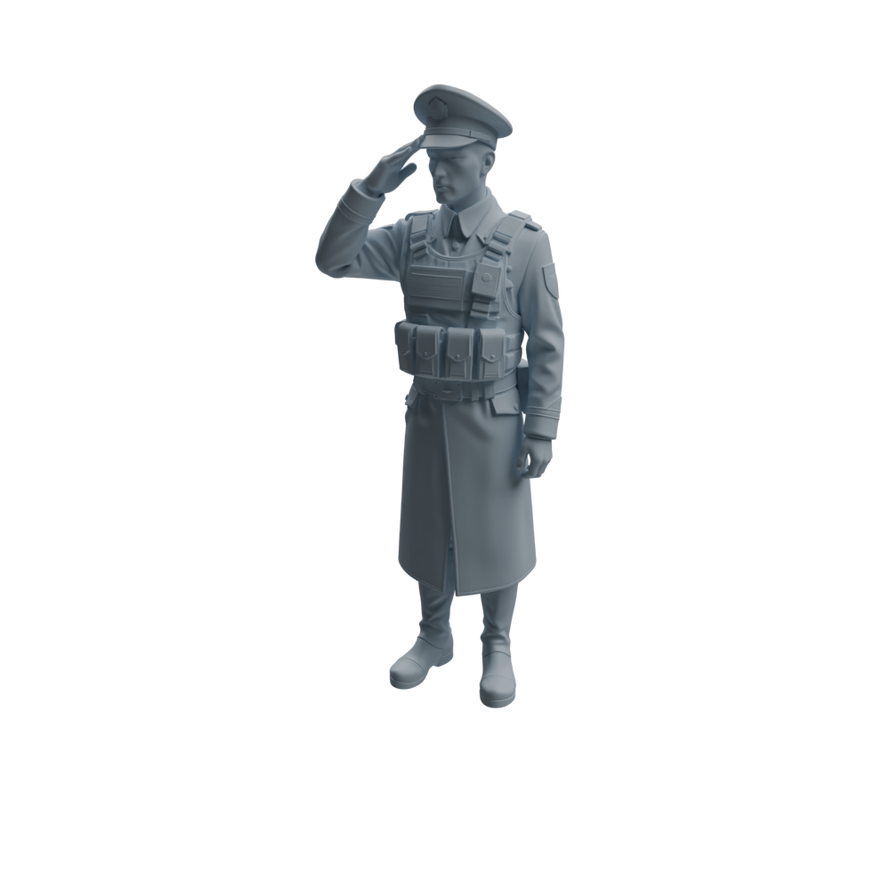 Detail view of MRY-SFW LYTR946 Uniformed Soldier Man Character Modern Model 4 pcs Model