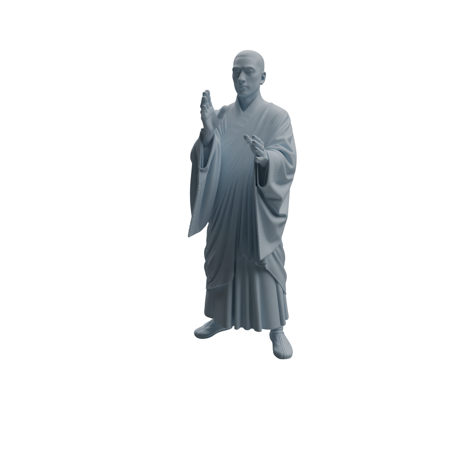 Detail view of MRY-SFW LYTR1083 Sweeping Monk Character Modern Model 4 pcs Model