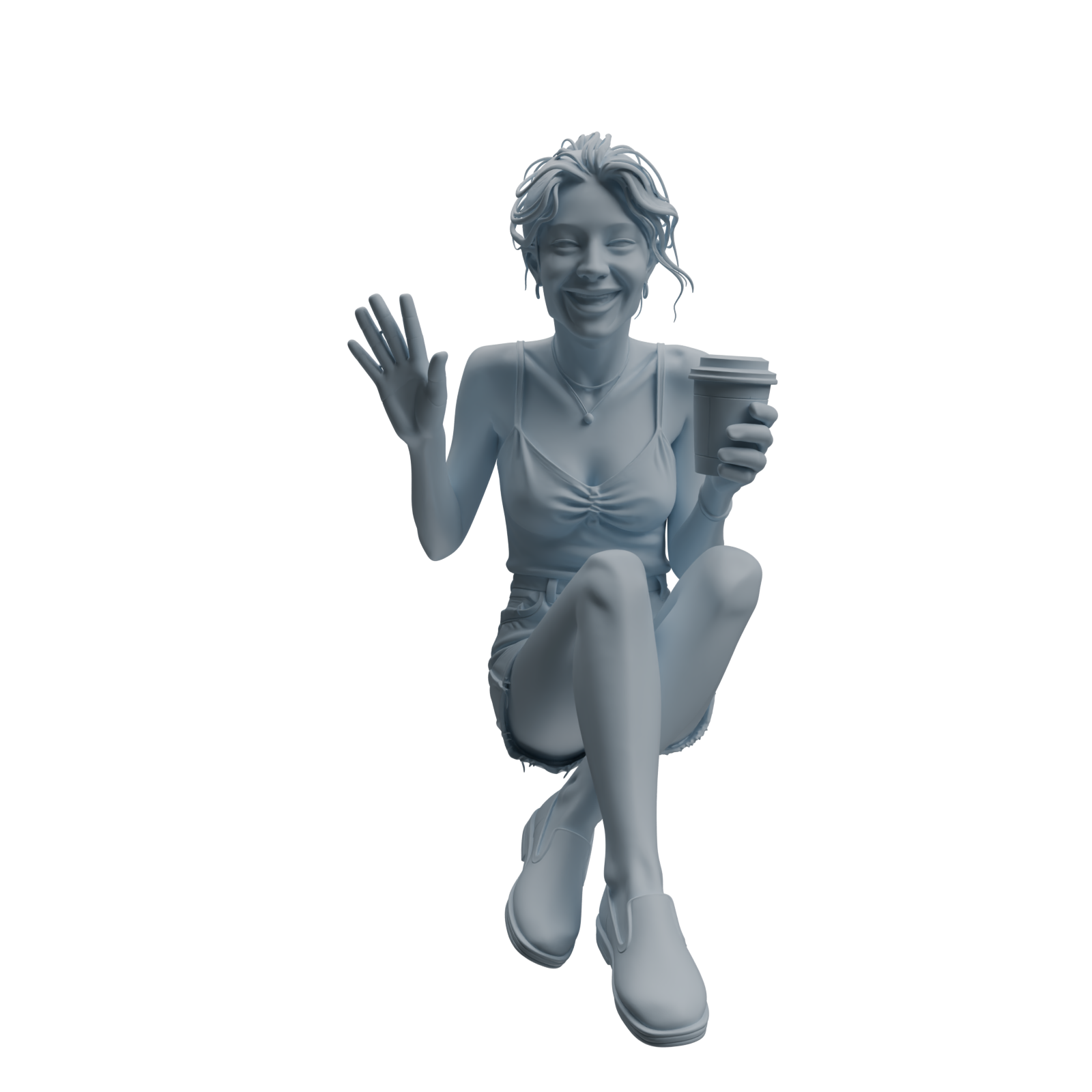 Detail view of MRY-SFW LYTR1043 Vibrant Interactive Female Character Modern Model 4 pcs Model