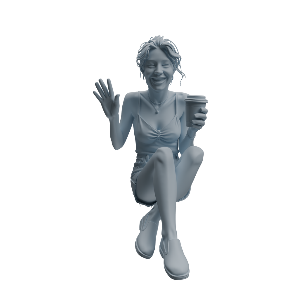 Detail view of MRY-SFW LYTR1043 Vibrant Interactive Female Character Modern Model 4 pcs Model