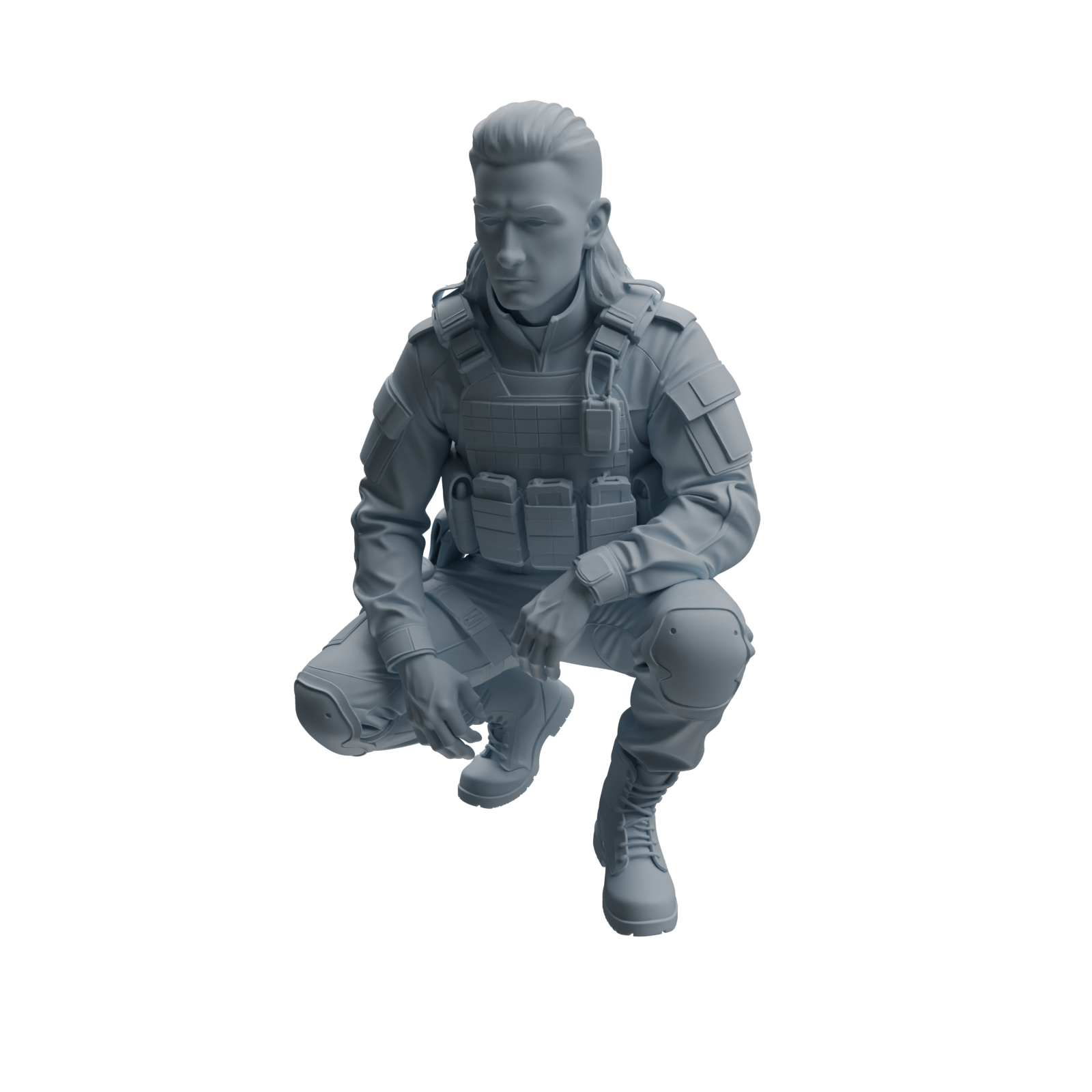Detail view of MRY-SFW LYTR952 Tactical Gear Man Character Modern Model 4 pcs Model