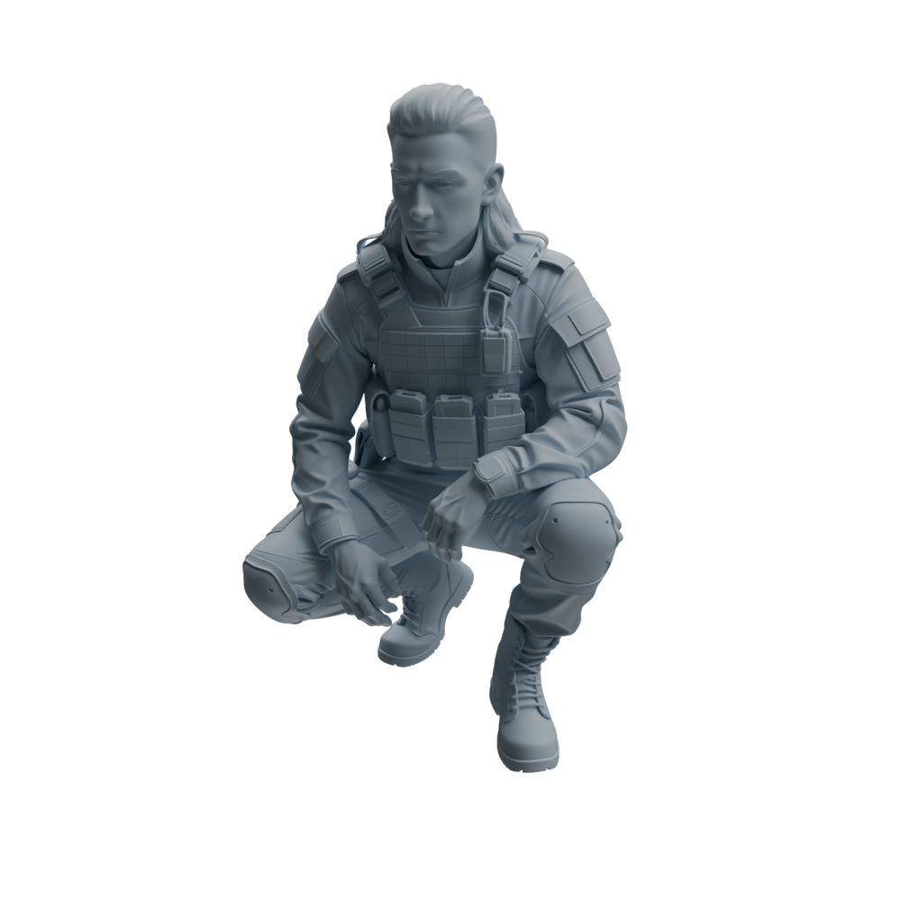 Detail view of MRY-SFW LYTR952 Tactical Gear Man Character Modern Model 4 pcs Model