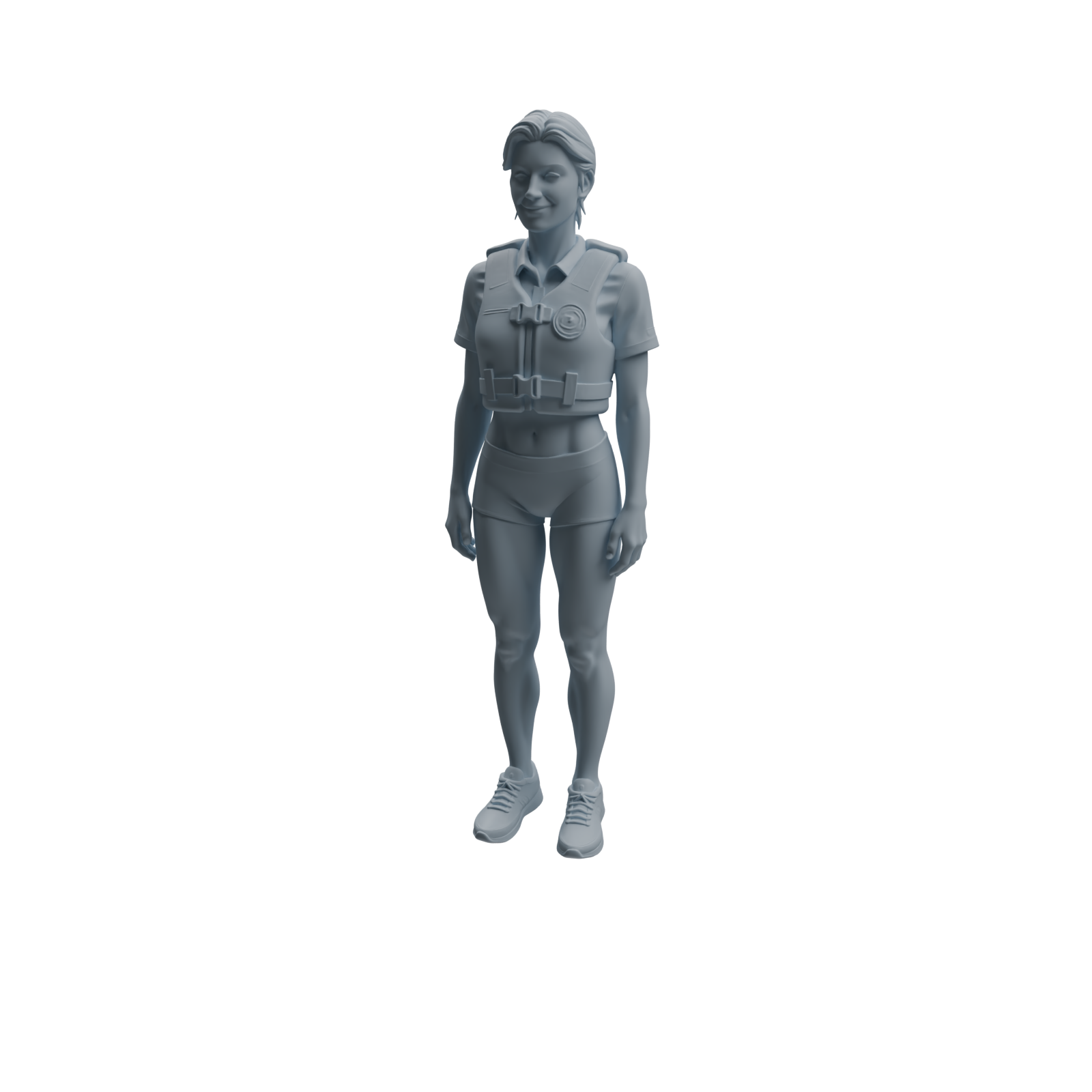 Detail view of MRY-SFW LYTR1008 Female Lifeguard on Beach Character Modern Model 4 pcs Model