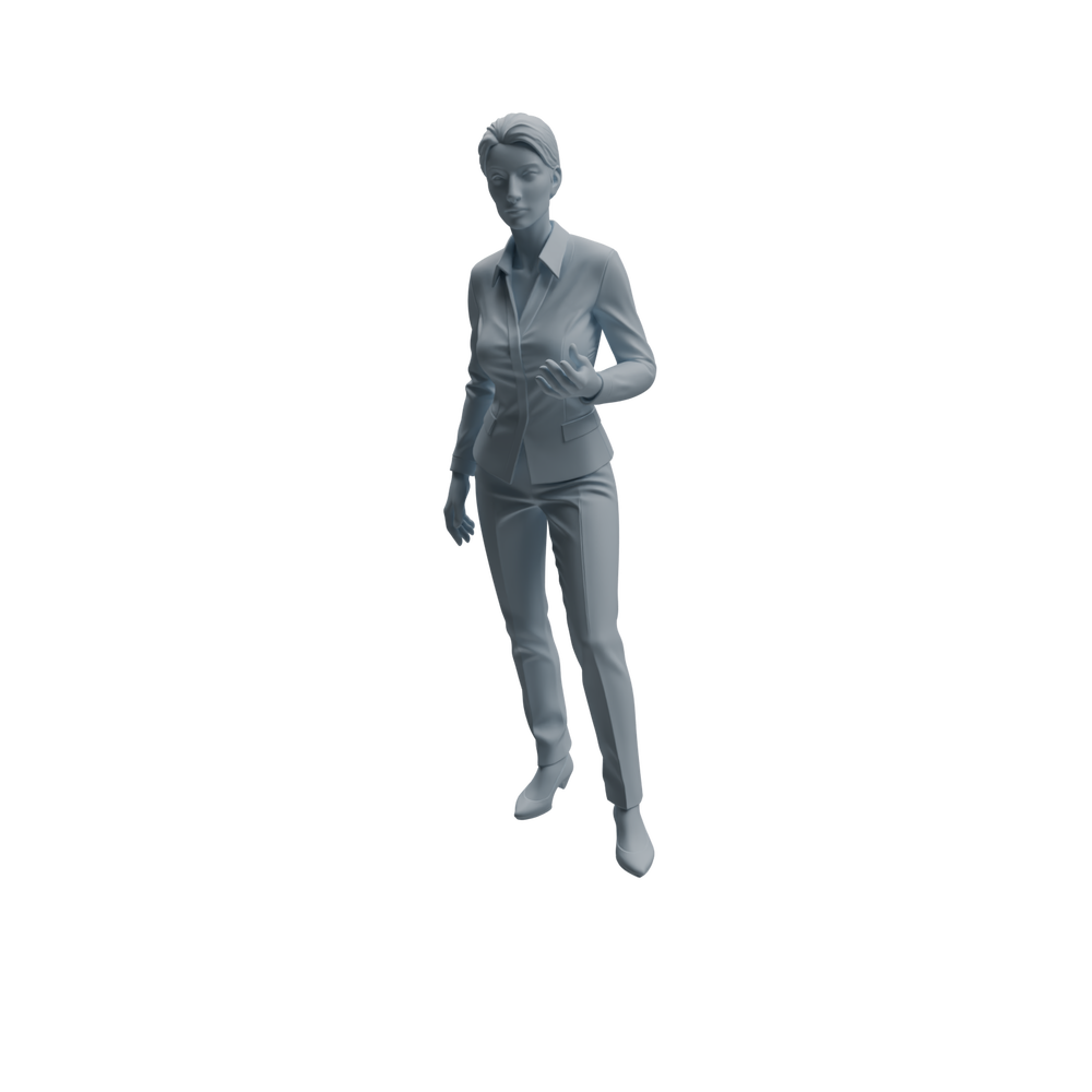 Detail view of MRY-SFW LYTR973 Business Workplace Woman Character Modern Model 4 pcs Model