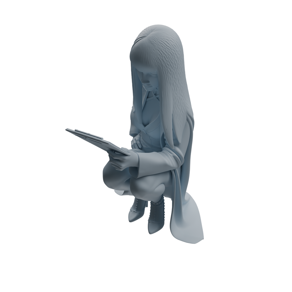 Detail view of MRY-SFW LYTR1003 Female Doctor with Medical Folder Character Modern Model 4 pcs Model